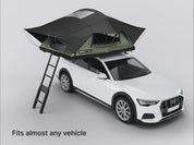 A gif showing the TentBox Lite XL roof tent on a variety of different vehicles [autoplay]