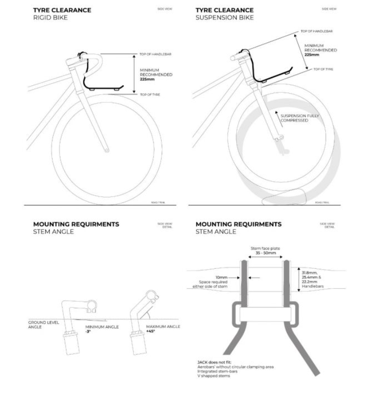 Jack The Bike Rack,  Front Rack and all fittings