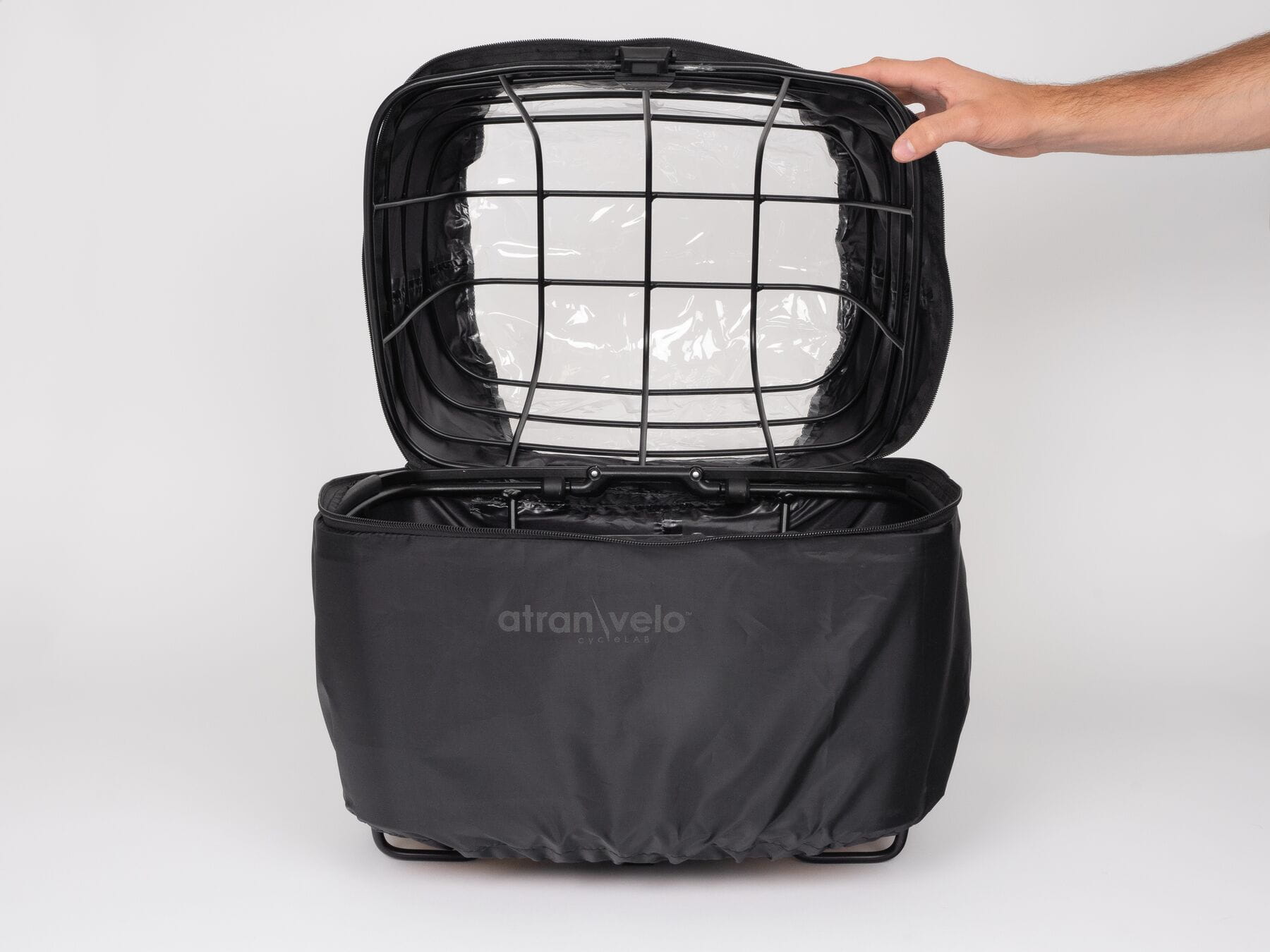 AtranVelo Rainy Duo Cover Basket Rain Cover, With Window