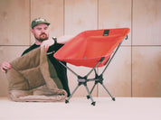 [autoplay][variant:stone] A video showing the TentBox Camping Chair Cushion in stone being installed