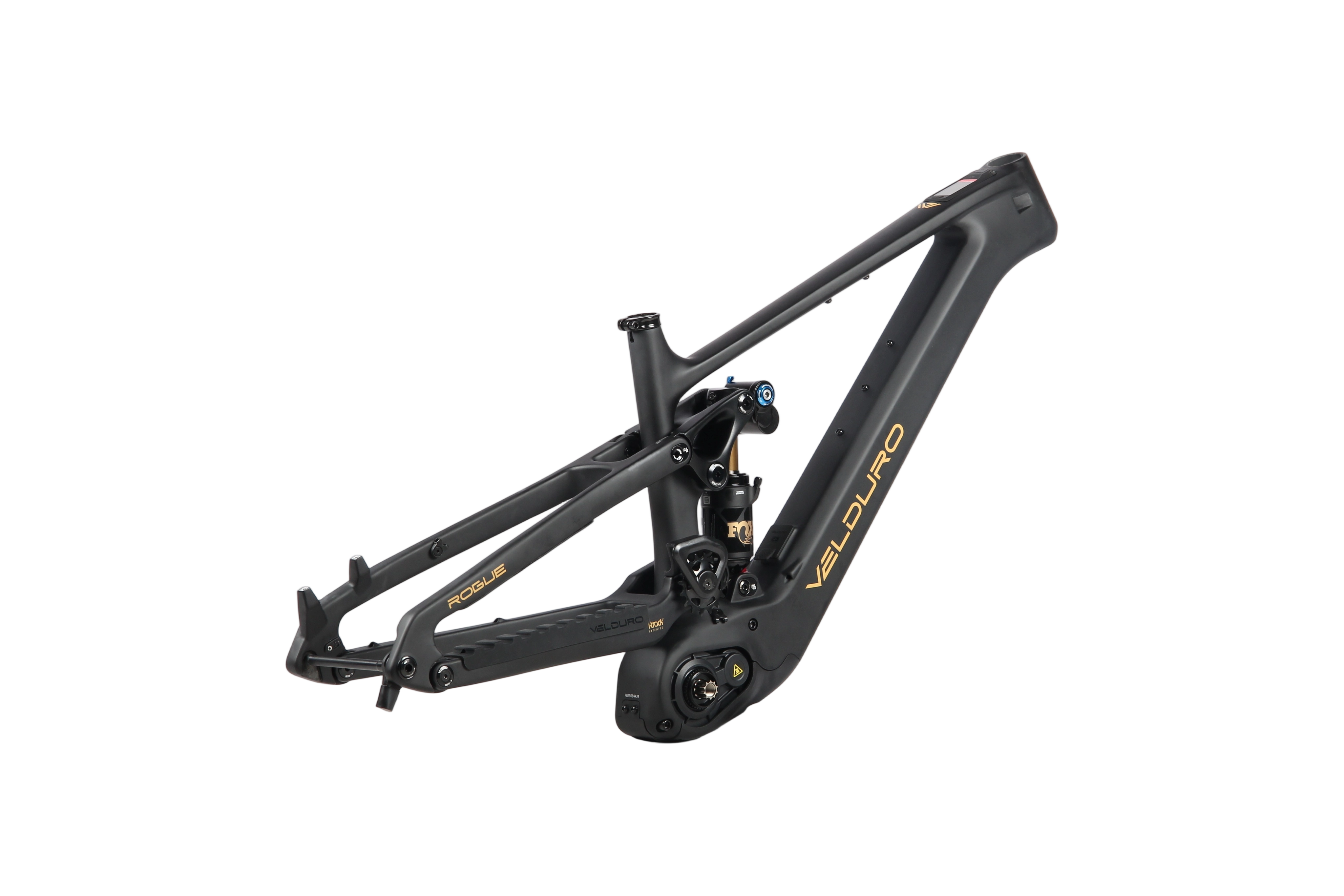 Velduro Rogue carbon e-enduro frame with FOX Float X2 Factory shock