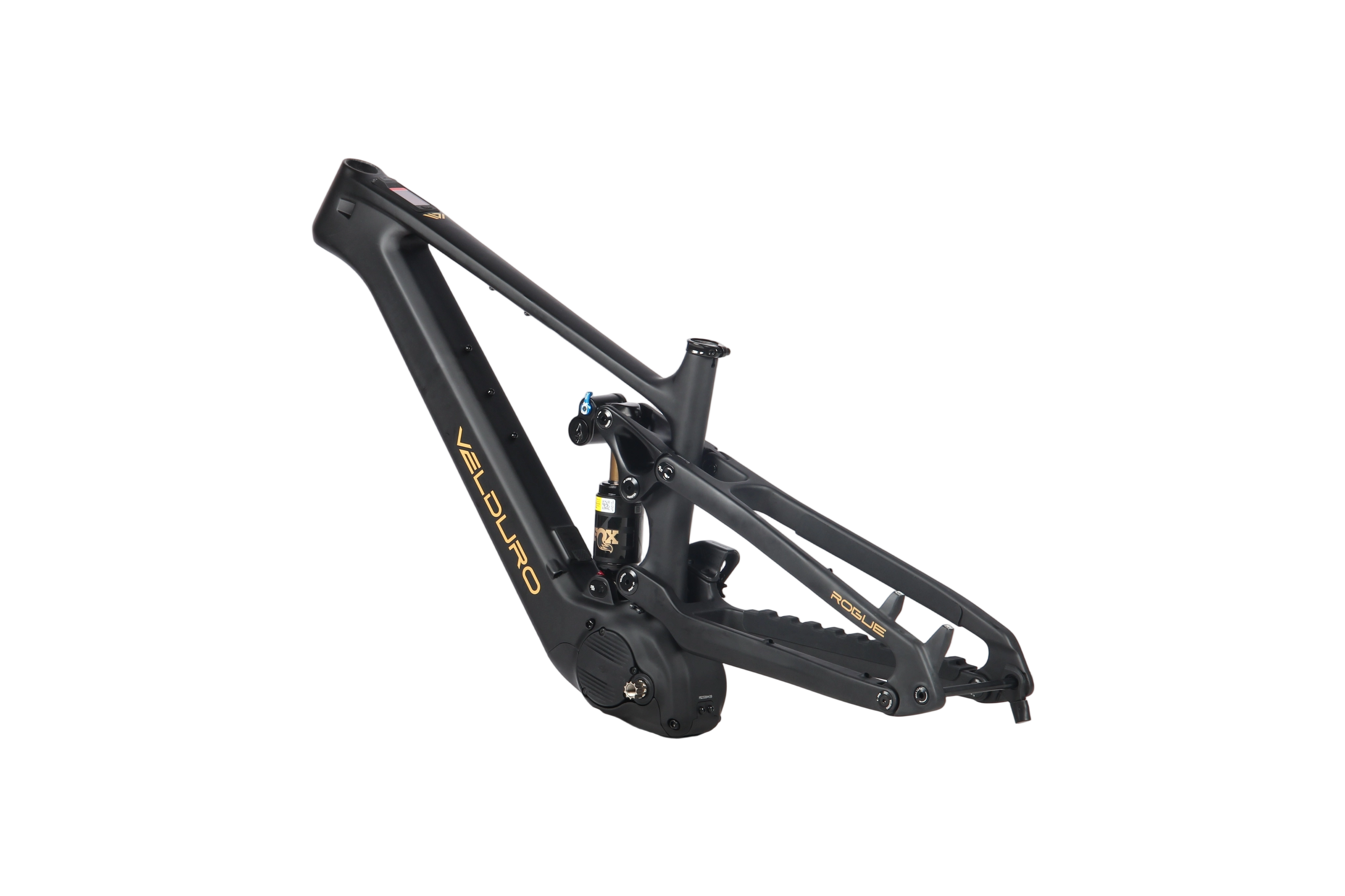 Velduro Rogue carbon e-enduro frame with FOX Float X2 Factory shock