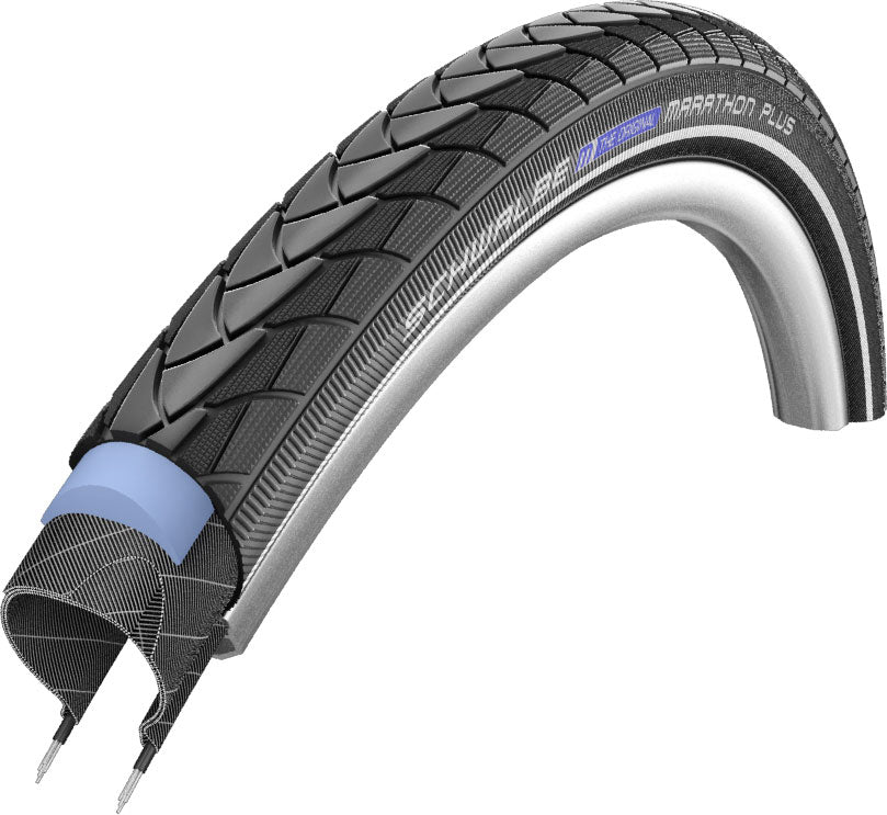 700c Schwalbe Marathon Plus Performance SmartGuard Rigid Endurance Compound Tyre in Black